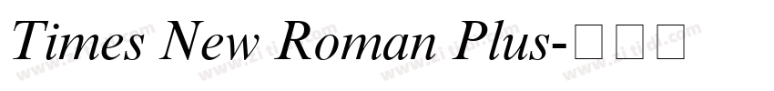 Times New Roman Plus字体转换